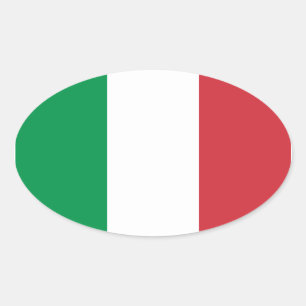 Pegatina Ovalada Italia/bandera italiana