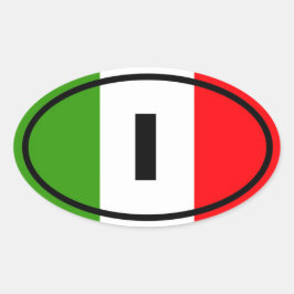 Pegatina Ovalada Italia - I - Europeo