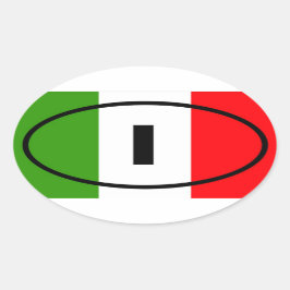 Pegatina Ovalada Italia - I - Europeo