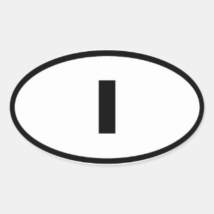 Pegatina Ovalada Italia - I - Europeo