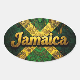 Pegatina Ovalada Jamaica ya mon
