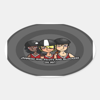 Pegatina Ovalada Jammers pivota bloqueadores, oh mi