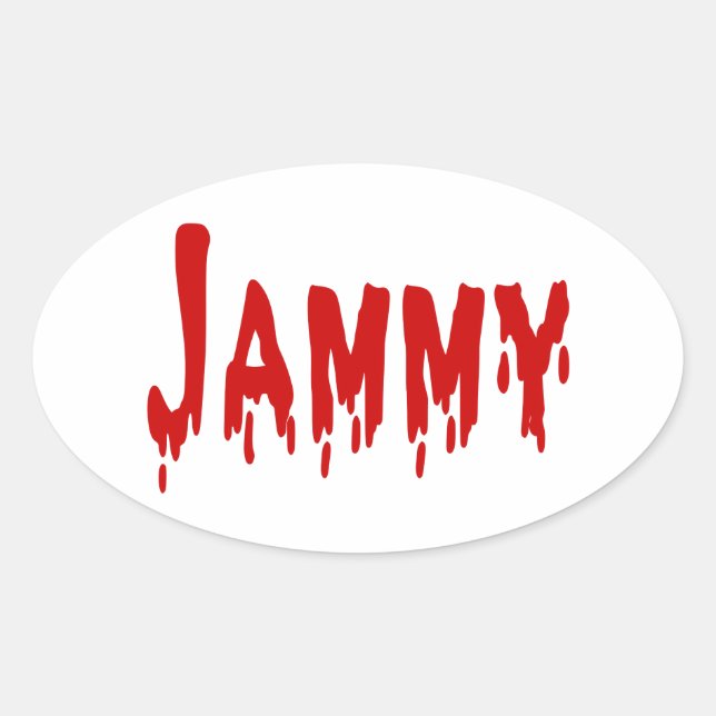 Pegatina Ovalada Jammy (Anverso)