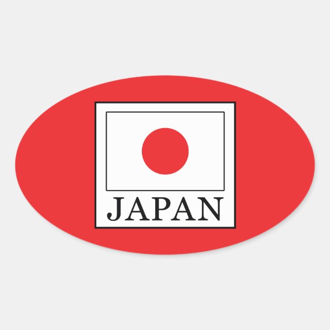 Pegatina Ovalada Japón (Anverso)