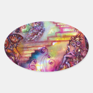 PEGATINA OVALADA JARDÍN DE LAS SOMBRAS PERDIDAS / ESCALONES MÍSTI