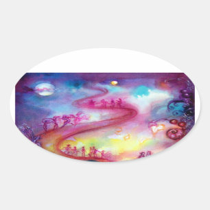 PEGATINA OVALADA JARDÍN DE LAS SOMBRAS PERDIDAS / ESCALONES MÍSTI