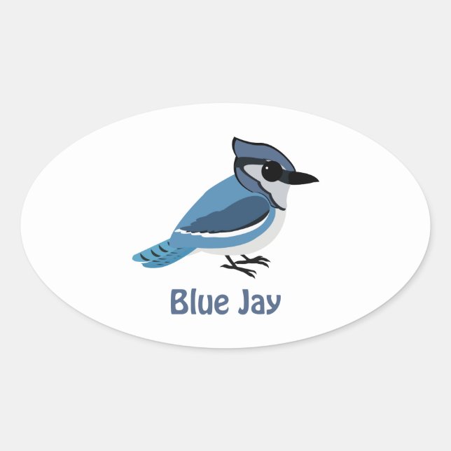 Pegatina Ovalada Jay Cutto Blue (Anverso)