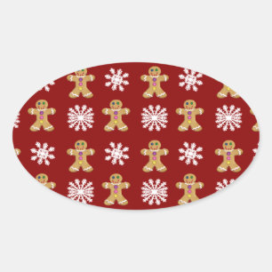 Pegatina Ovalada Jengibre y nieve