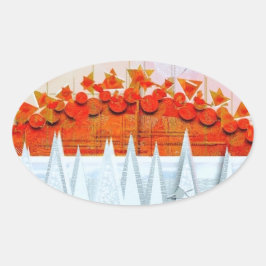 Pegatina Ovalada JESSICA ANNE FRANK "WINTER" Sticker