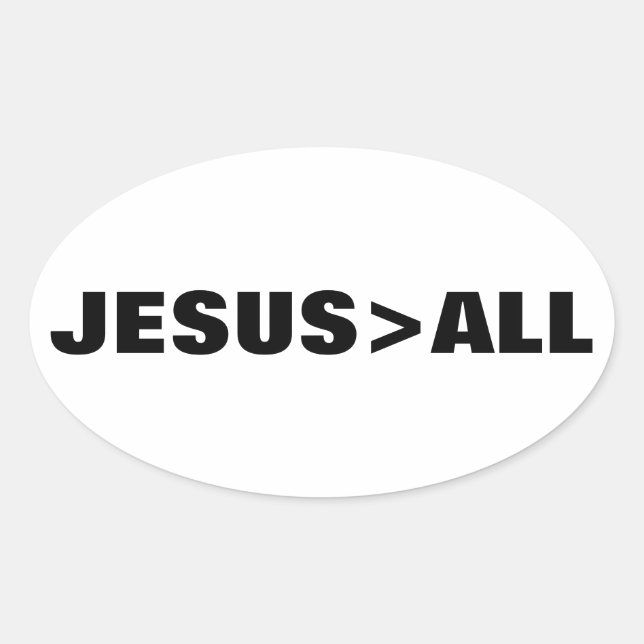 PEGATINA OVALADA JESUS>ALL OVAL STICKER (Anverso)