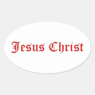 PEGATINA OVALADA JESUS CHRIST