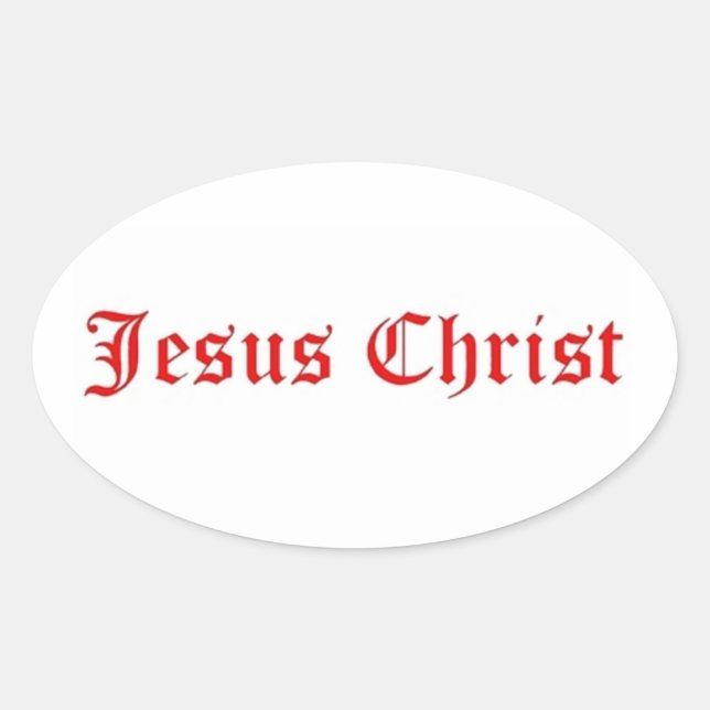 PEGATINA OVALADA JESUS CHRIST (Anverso)