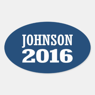 Pegatina Ovalada Johnson - Ron Johnson 2016
