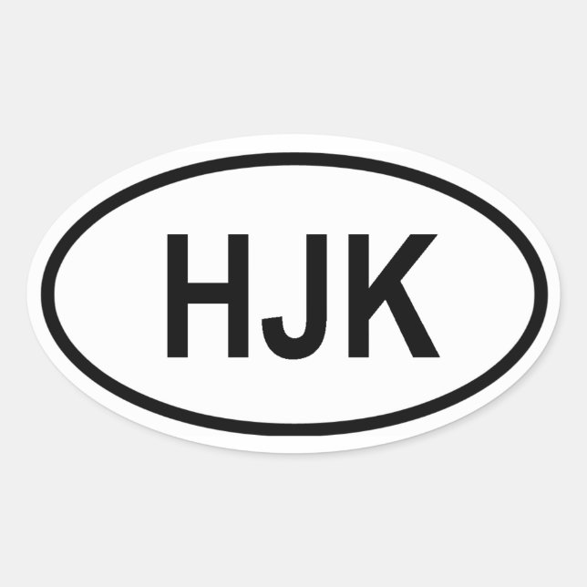 Pegatina Ovalada Jordan "HJK" (Anverso)