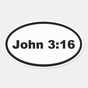 Pegatina Ovalada Juan 3:16