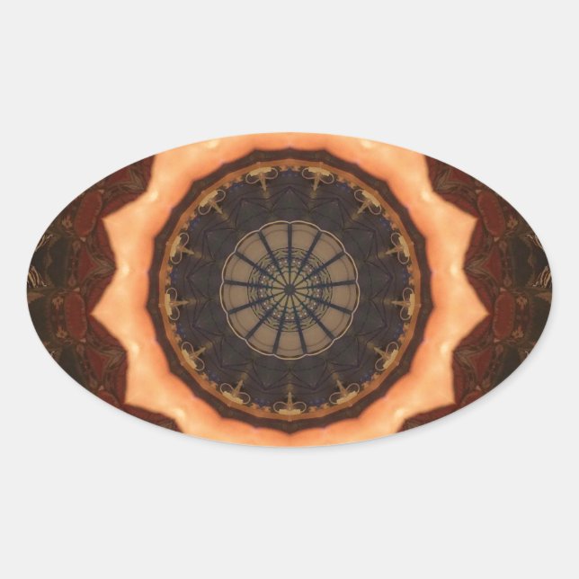 Pegatina Ovalada Kaleidoscope 1 (Anverso)