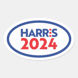 Pegatina Ovalada Kamala Harris 2024