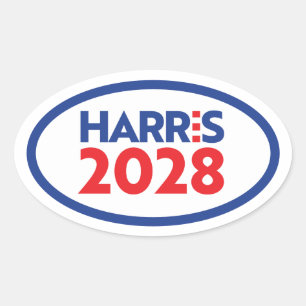 Pegatina Ovalada Kamala Harris 2028