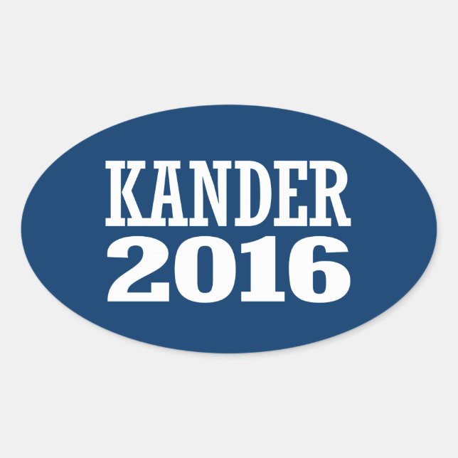 Pegatina Ovalada Kander - Jason Kander 2016 (Anverso)