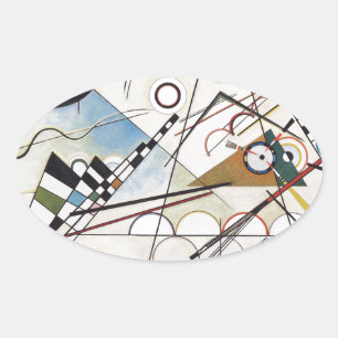 Pegatina Ovalada Kandinsky 1923/composicion viii/pixdezines