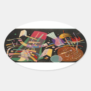 Pegatina Ovalada Kandinsky Composition X Resumen Material gráfico