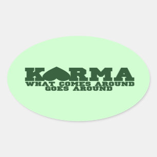 Pegatina Ovalada Karma