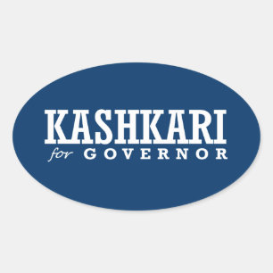 PEGATINA OVALADA KASHKARI PARA GOBERNADOR 2014