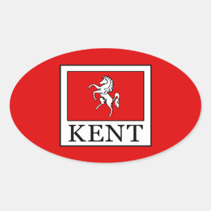 Pegatina Ovalada Kent County England