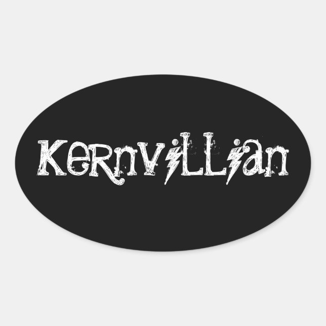 Pegatina Ovalada Kernvillian (Anverso)