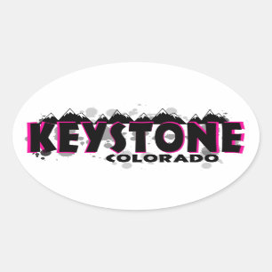 Pegatina Ovalada Keystone Colorado