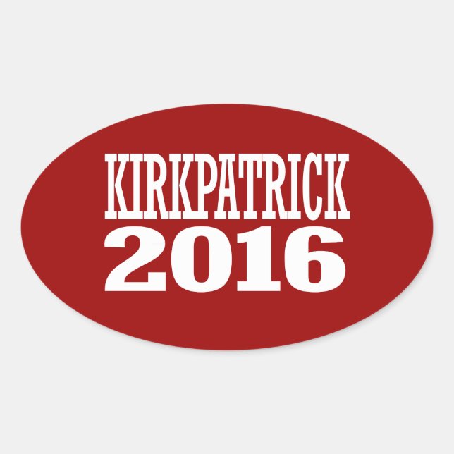 Pegatina Ovalada Kirkpatrick - Ann Kirkpatrick 2016 (Anverso)