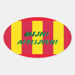 Pegatina Ovalada Kleurrijke Koffer Sticker