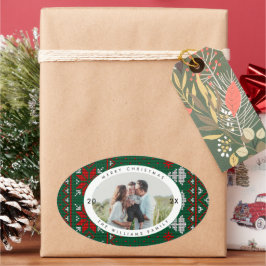 Pegatina Ovalada Knitted Sweater Pattern Photo