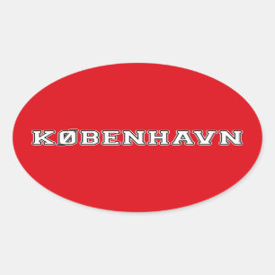 Pegatina Ovalada Kobenhavn Danmark