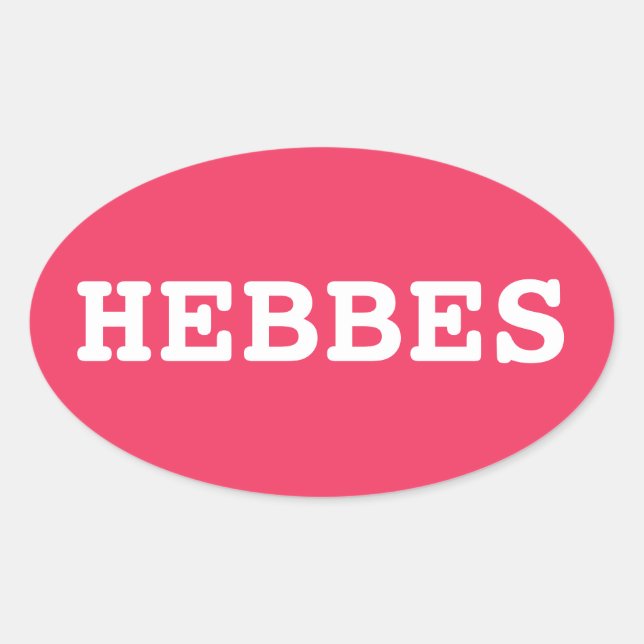 Pegatina Ovalada Koffer sticker ontwerpen | felle kleur | met tekst (Anverso)