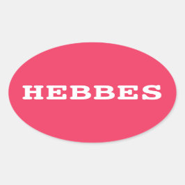 Pegatina Ovalada Koffer sticker ontwerpen | felle kleur | met tekst