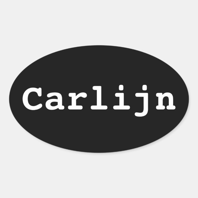 Pegatina Ovalada Koffer sticker ontwerpen met naam (Anverso)