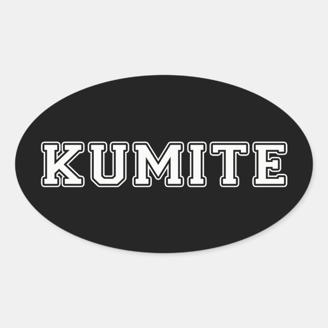 Pegatina Ovalada Kumite (Anverso)