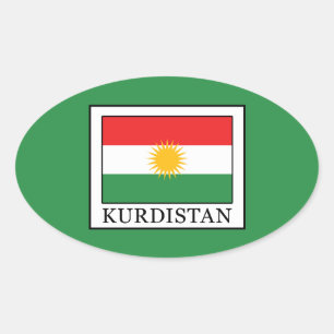Pegatina Ovalada Kurdistán