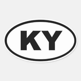 Pegatina Ovalada KY Kentucky