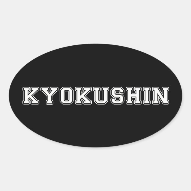 Pegatina Ovalada Kyokushin Karate (Anverso)