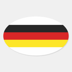 Pegatina Ovalada La bandera de Alemania
