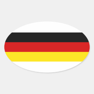 Pegatina Ovalada La bandera de Alemania