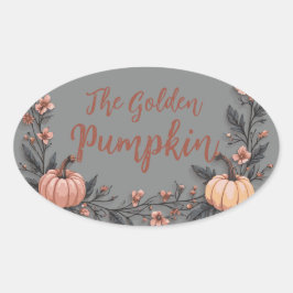 Pegatina Ovalada La Calabaza Dorada