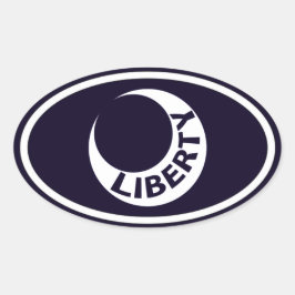 Pegatina Ovalada La creciente "libertad" del Fuerte Moultrie