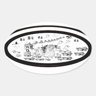 Pegatina Ovalada La embrujada Ceremonia -
