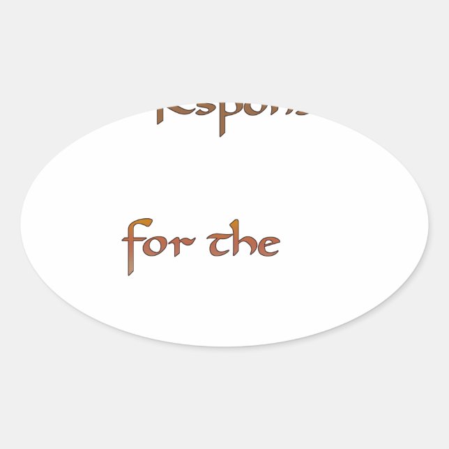 Pegatina Ovalada La energía interna: la energía importa (Anverso)