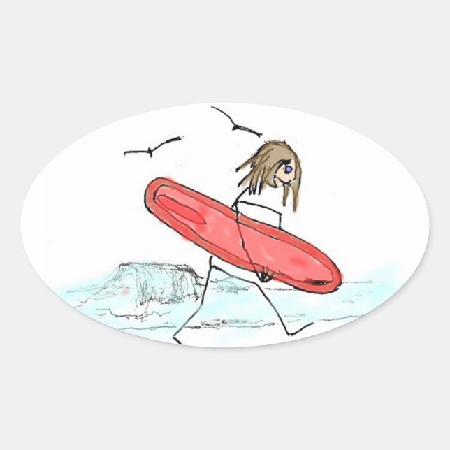 Pegatina Ovalada La escuela está fuera (Anverso)