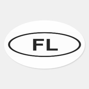 Pegatina Ovalada La Florida "FL "