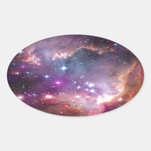 Pegatina Ovalada La pequeña nube de Magellanic
